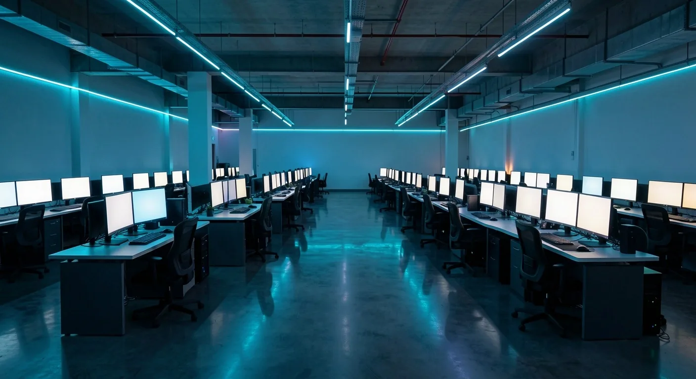 Interior del centro de cómputo Falveto en Barranquilla